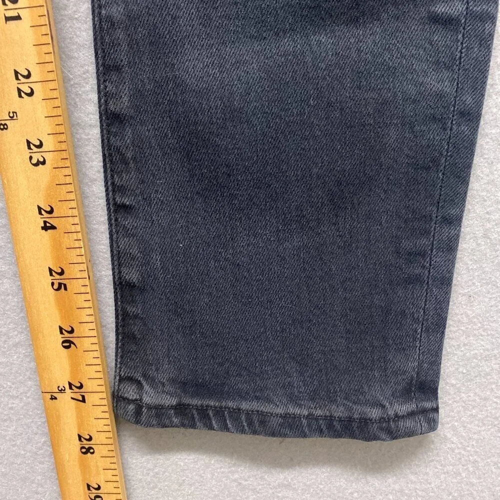 AGOLDE Jeans Womens 24 Black Toni Mid Rise Straight Organic Cotton Blend